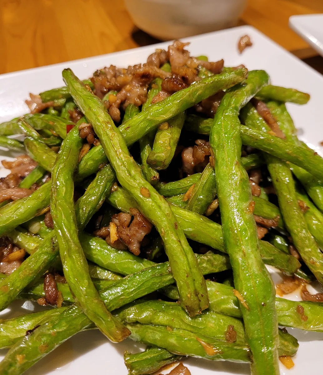 干煸四季豆 green beans & julienned pork, Mr. Gao